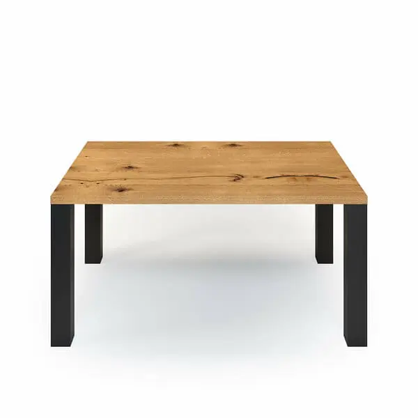 Esstisch Massivholz Wildeiche Nach Maß Metallbeine Cranus Front