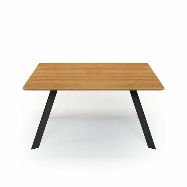 Esstisch Massivholz Eiche Nach Maß Tischbeine Tania Front Schweizer Kante