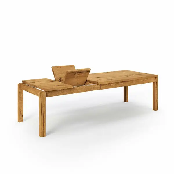 Essstisch Ausziehbar Holz Massivholz Vollholztisch Holzbeine Wildeiche Bardo V6