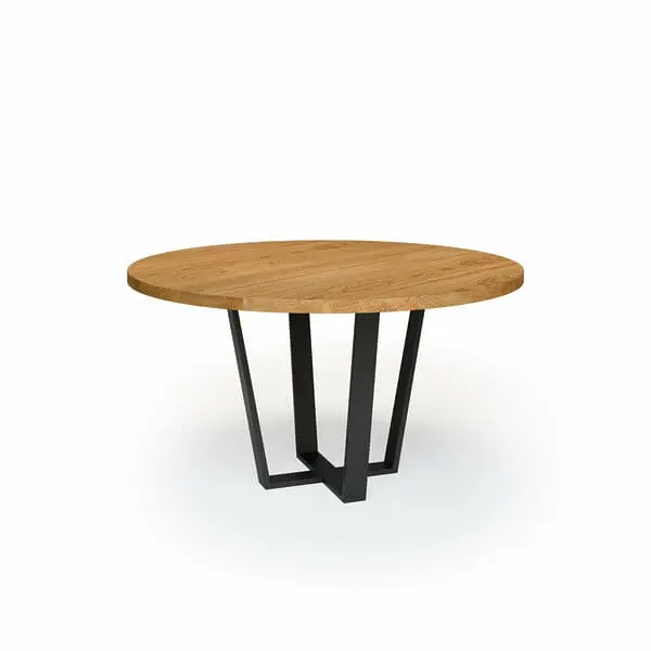 Esstisch Rund Massivholz Eiche Nach Mass Idris Gerade Kante