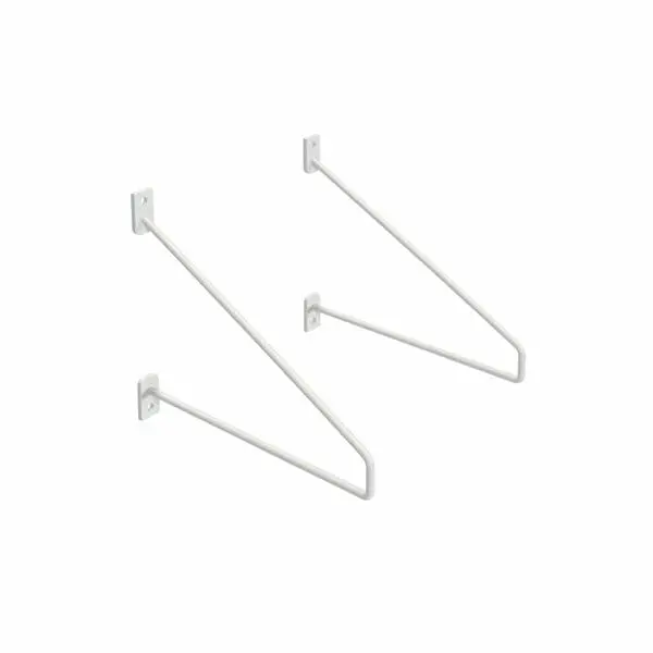 Regalhalter Strenia Metal Weiss Fuer Wandmontage Rundstahl