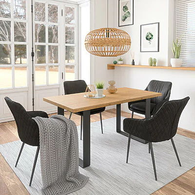 Massivholz Esstisch Eiche Nach Maß Bormo Modern Holz Metall