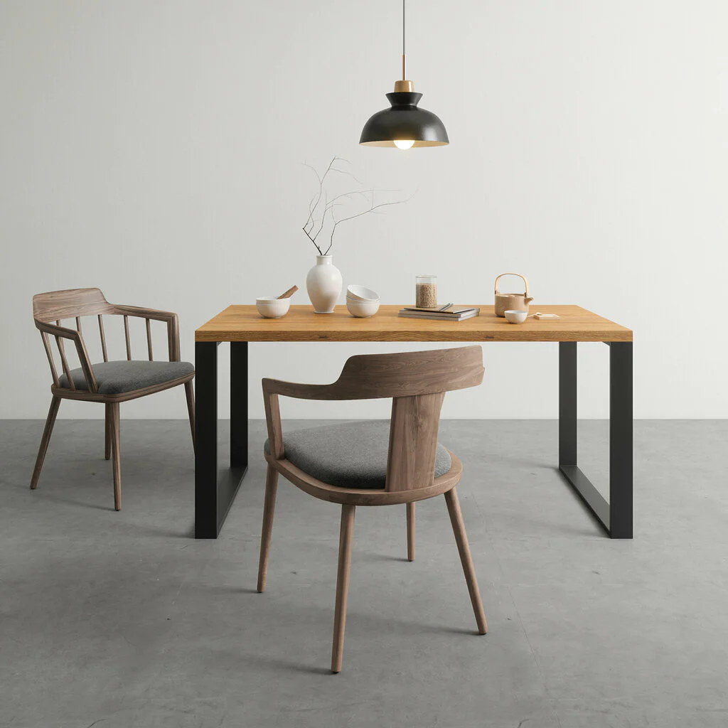 Massivholz Esstisch Minimalistisch Eiche Nach Maß Alus
