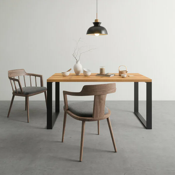 Massivholz Esstisch Minimalistisch Wildeiche Nach Maß Alus