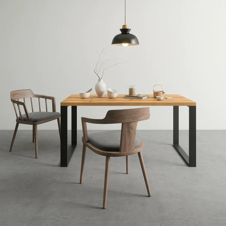 Massivholz Esstisch Minimalistisch Wildeiche Nach Maß Alus