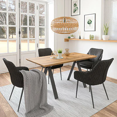 Massivholz Esstisch Wildeiche Nach Maß Caiva Modern Schweizer Kante