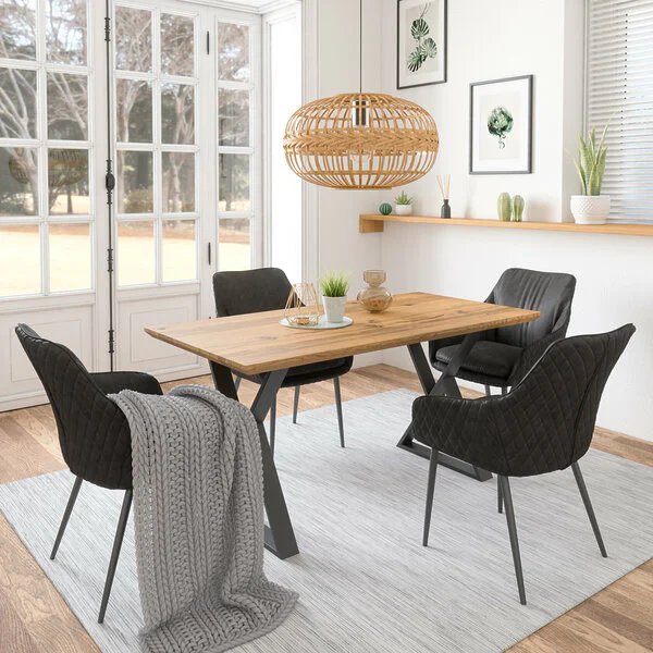 Massivholz Esstisch Wildeiche Nach Maß Fia Modern Schweizer Kante