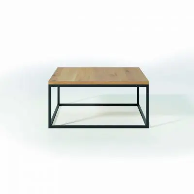 Rustikale Eiche Couchtisch Cube Kaufen Stahl Schwarz