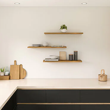 Wandregal Holz Wildeiche Baumkante Kueche Wandboard Massiv