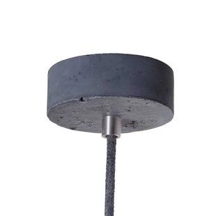 Schwarze Deckrosette aus Beton