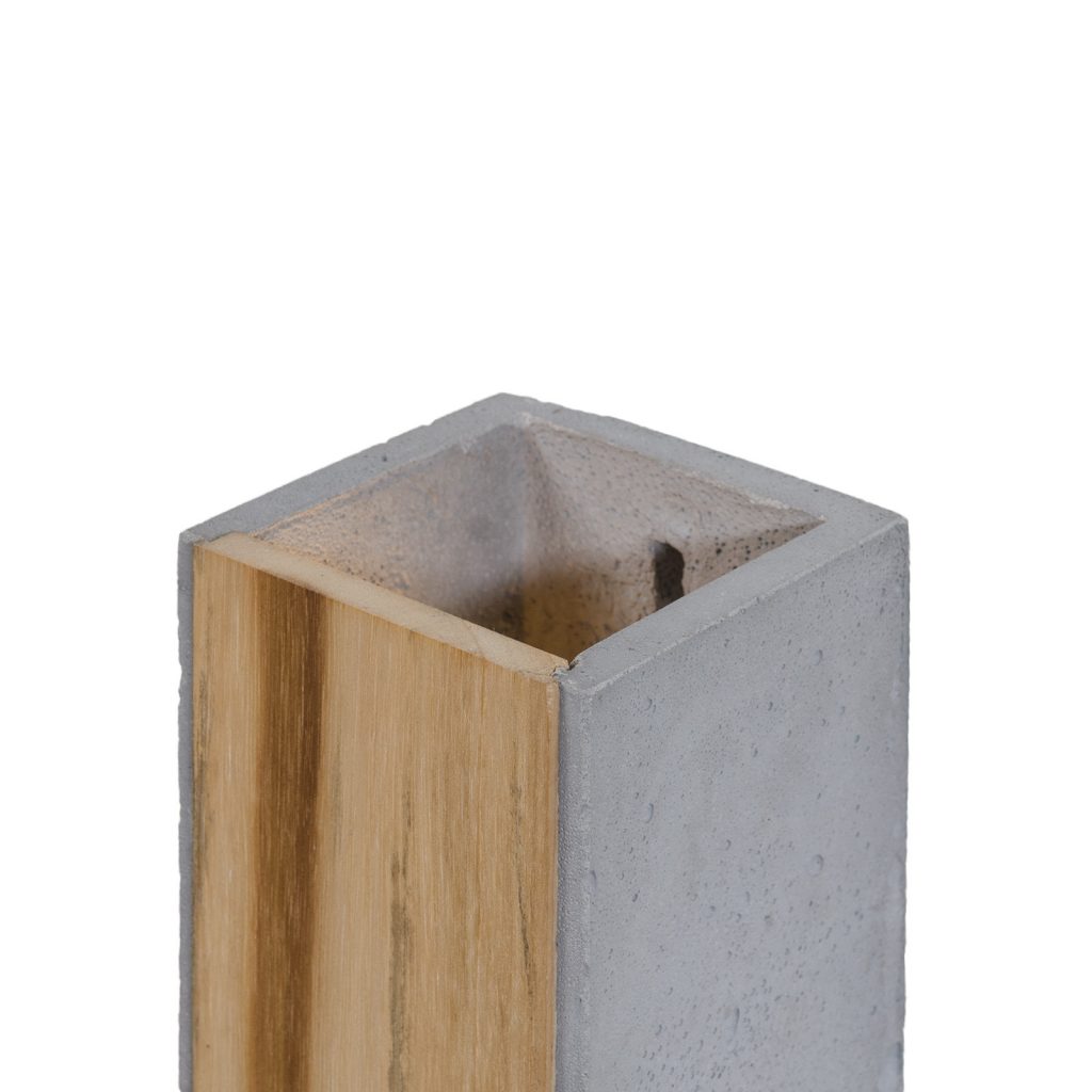 Orto Teak Wandleuchte Beton Holz - Wohnholz Design