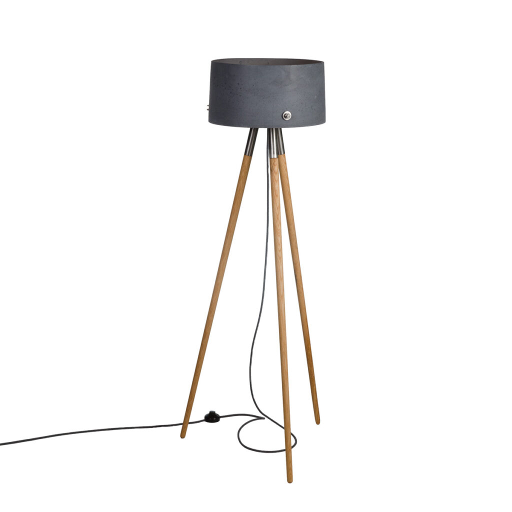 Talma Floor Stehlampe Beton Holz