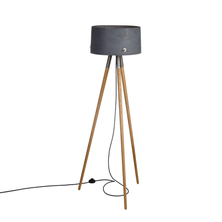 Talma Floor Stehlampe Beton Holz