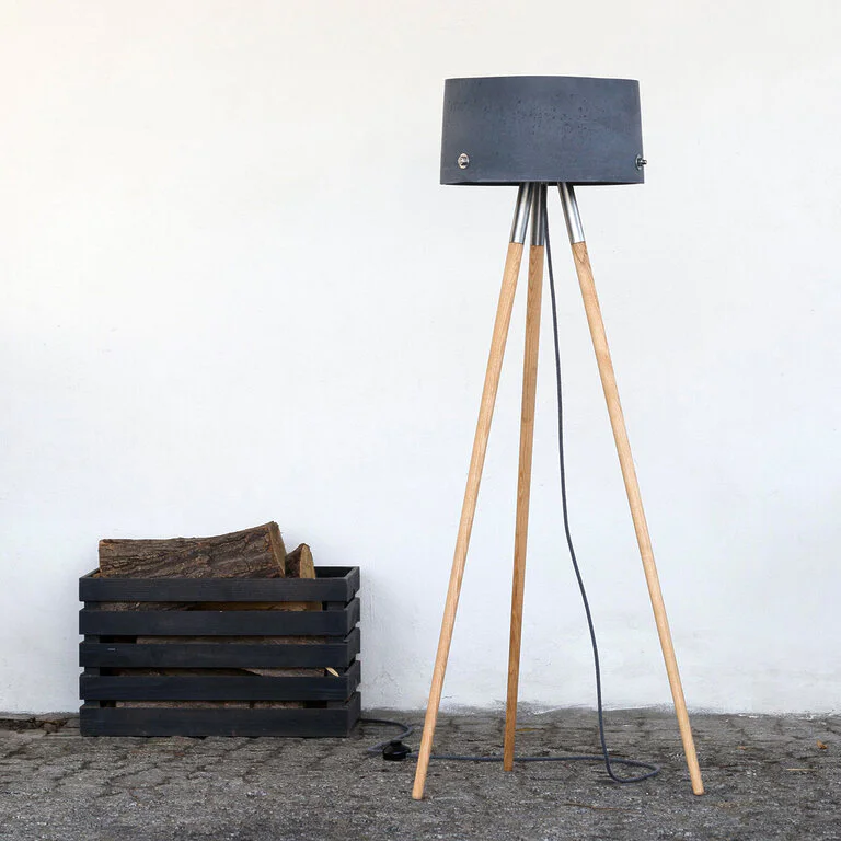 Talma Floor Stehlampe Beton Holz