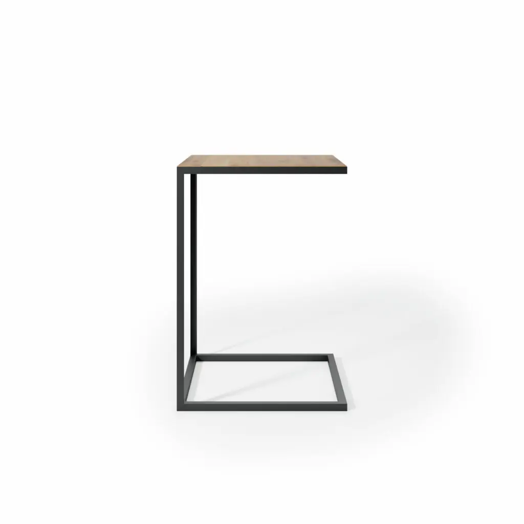 Beistelltisch Lagas Wildeiche Seitenansicht