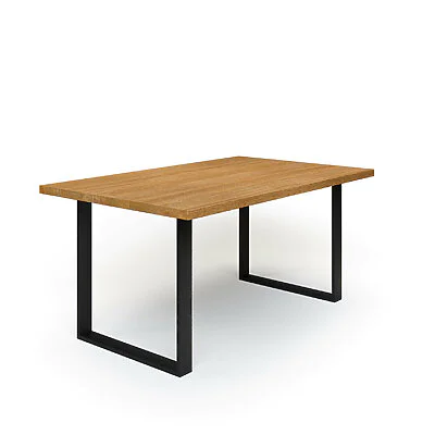 Esstisch Massivholz Eiche Nach Maß Kufen Bile Schraeg Gerade Kante