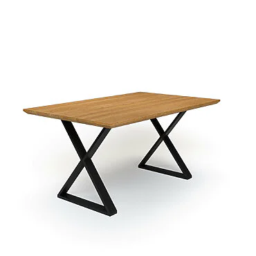 Esstisch Massivholz Eiche Nach Maß Metall Laha Schraeg Schweizer Kante