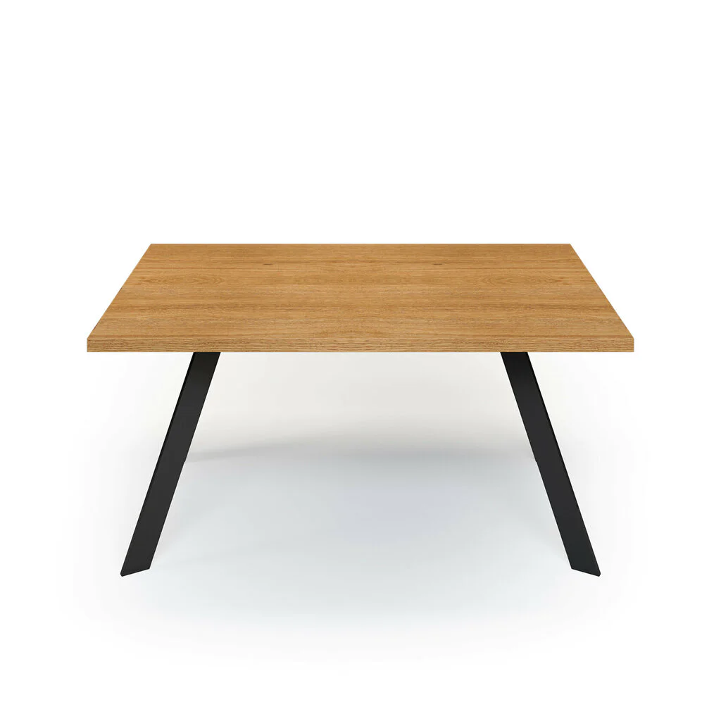 Esstisch Massivholz Eiche Nach Maß Tischbeine Tania Front Gerade Kante
