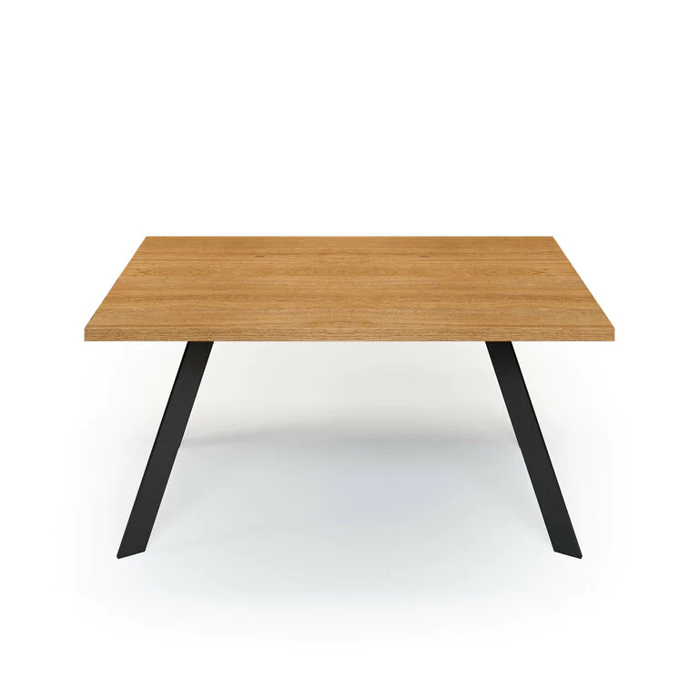 Esstisch Massivholz Eiche Nach Maß Tischbeine Tania Front Gerade Kante