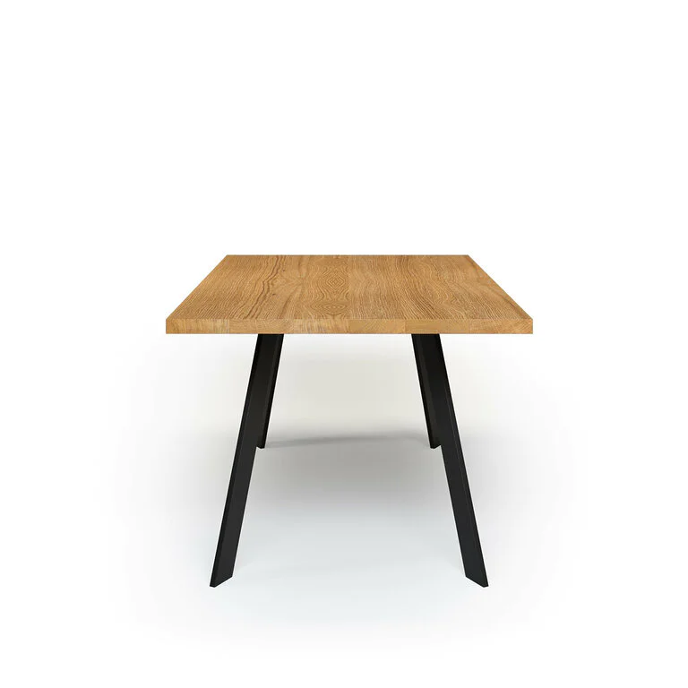 Esstisch Massivholz Eiche Nach Maß Tischbeine Tania Seite Gerade Kante