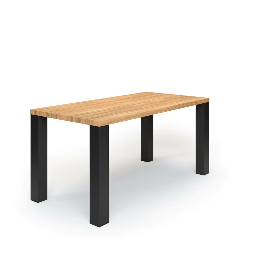 Esstisch Massivholz Esche Nach Maß Metallbeine Cranus Schraeg