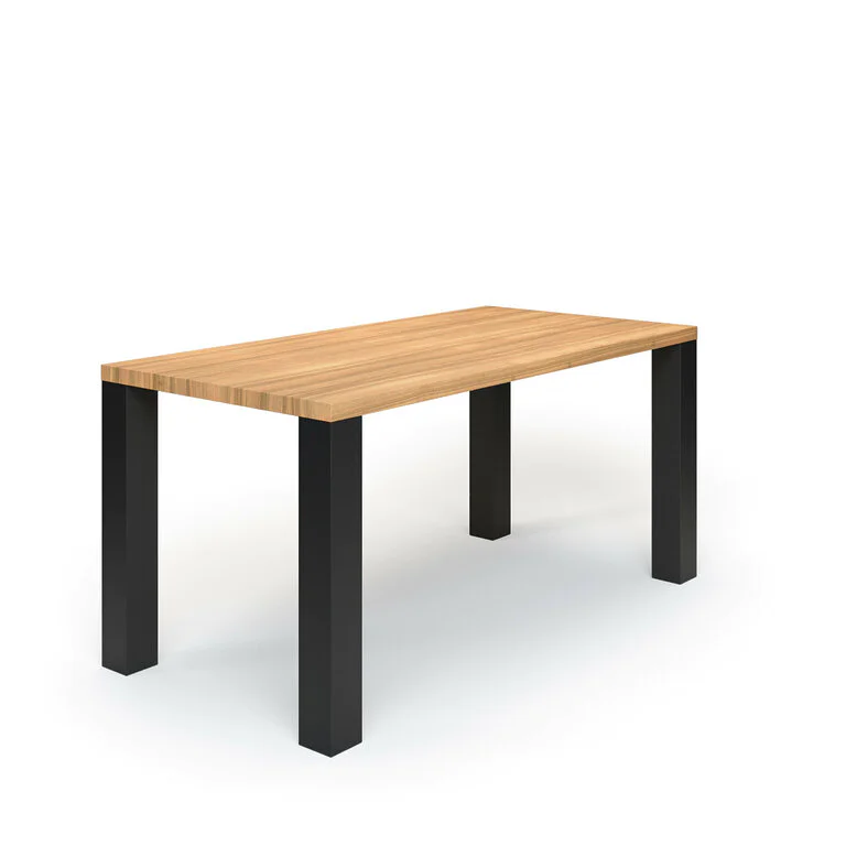 Esstisch Massivholz Esche Nach Maß Metallbeine Cranus Schraeg