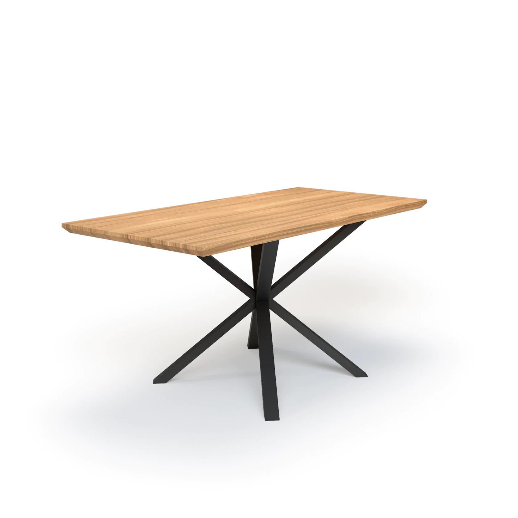 Esstisch Massivholz Esche Nach Maß Spider Gestell Rion Schraeg Schweizer Kante