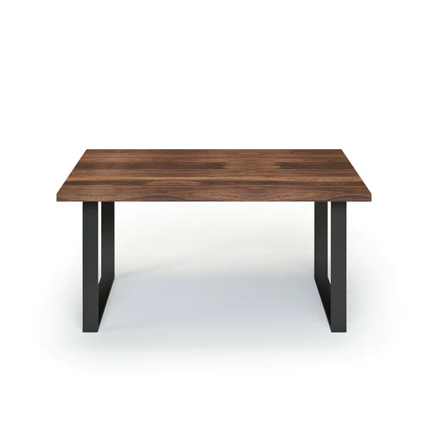 Esstisch Massivholz Nussbaum Nach Maß Kufen Bile Front Gerade Kante