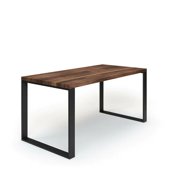 Esstisch Massivholz Nussbaum Nach Maß Metall Alus Schraeg