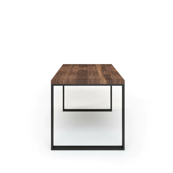 Esstisch Massivholz Nussbaum Nach Maß Metall Alus Seite