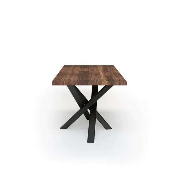 Esstisch Massivholz Nussbaum Nach Maß Mikado Lir Seite Gerade Kante