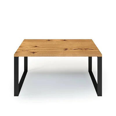 Esstisch Massivholz Wildeiche Nach Maß Metall Alus Front