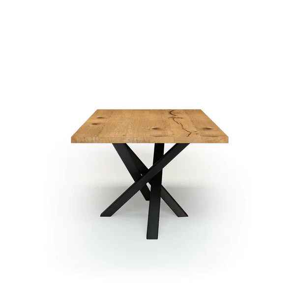 Esstisch Massivholz Wildeiche Nach Maß Mikado Lir Seite Gerade Kante