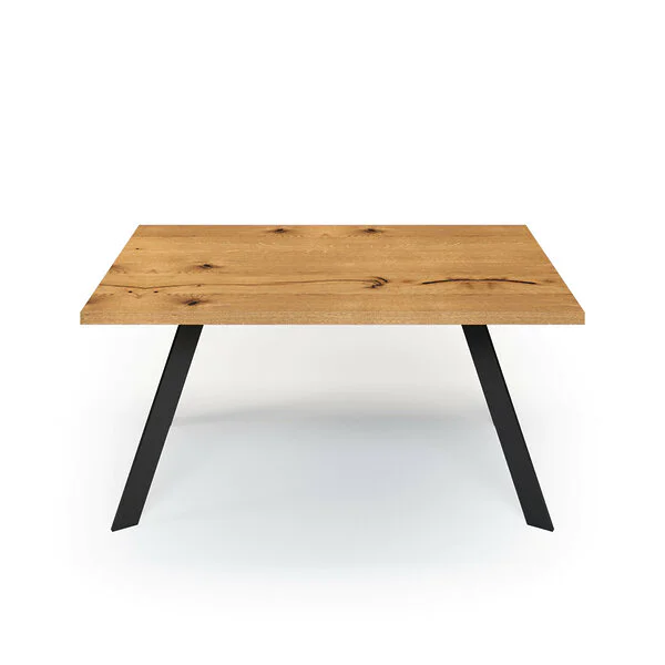 Esstisch Massivholz Wildeiche Nach Maß Tischbeine Tania Front Gerade Kante