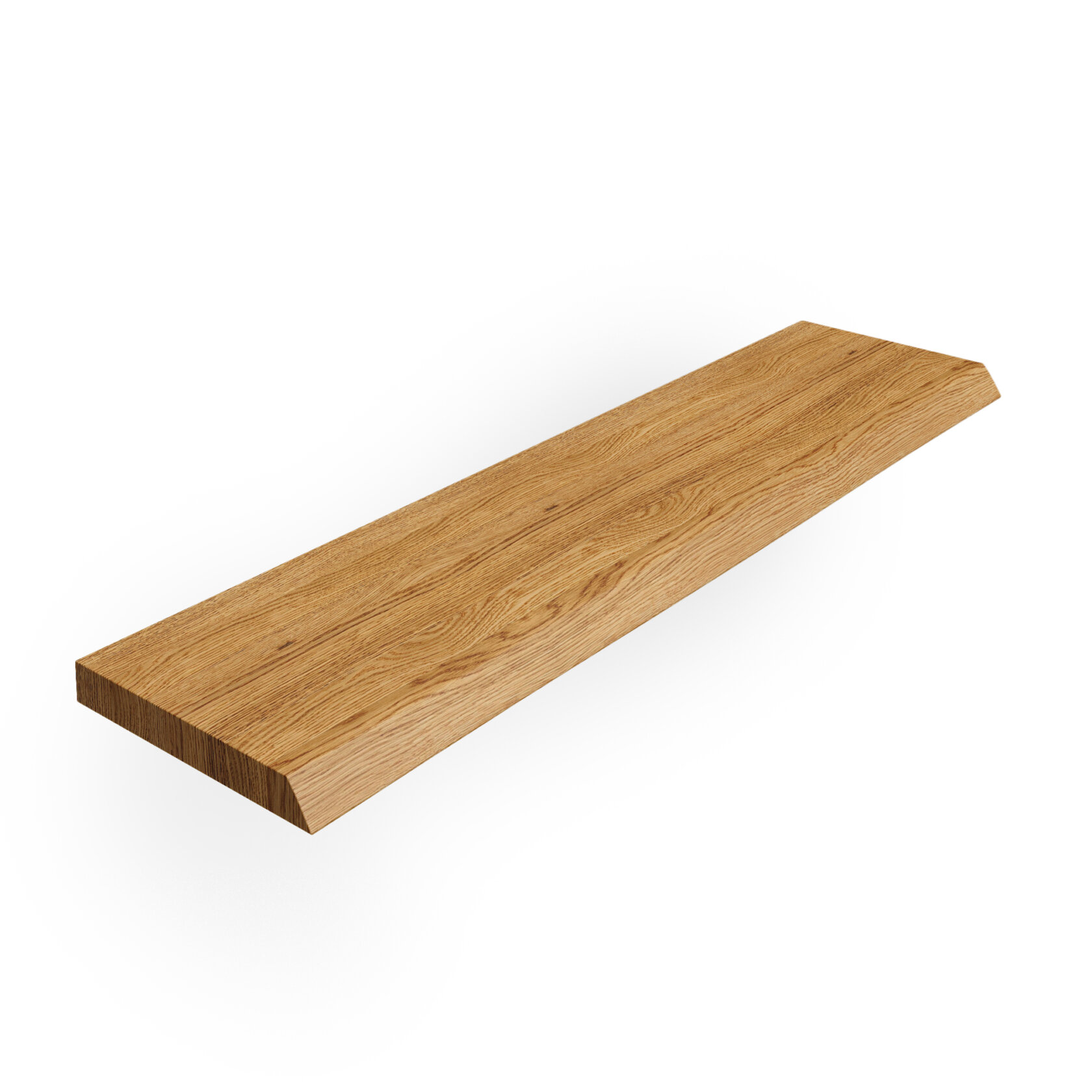 Eiche Brett Massiv Holz Ablage Regalbrett Baumkante Einseitig Seite