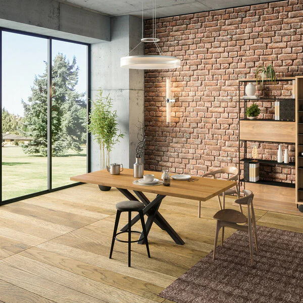 Massivholz Esstisch Eiche Industrial Metall Nach Maß Lir