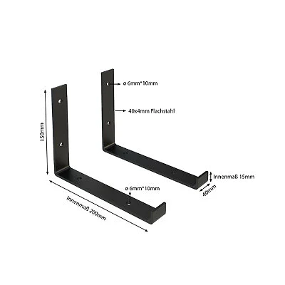 Regalhalter Aris Metal Schwarz Masse