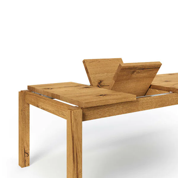 Essstisch Ausziehbar Holz Massivholz Vollholztisch Holzbeine Wildeiche Bardo V10