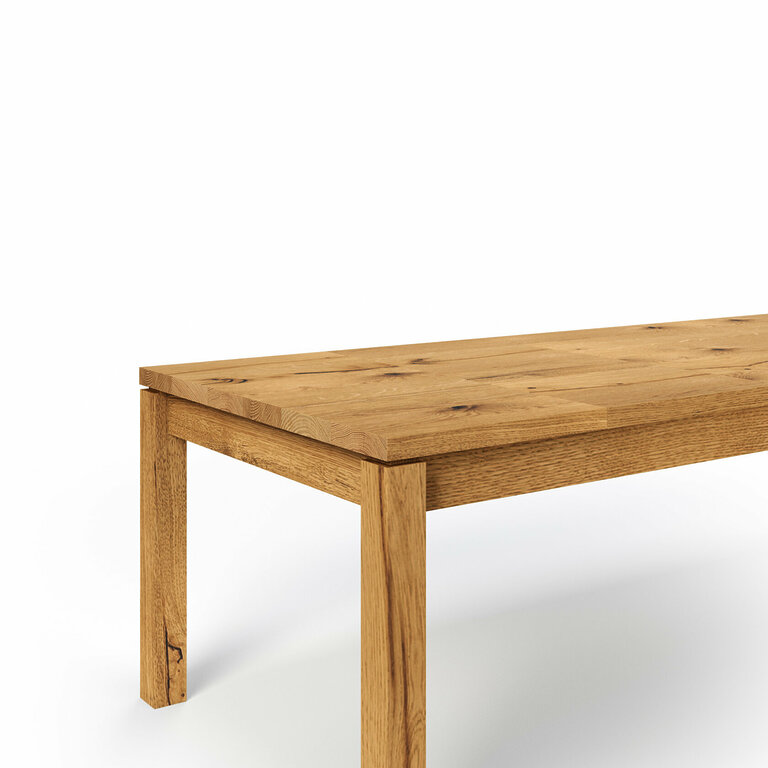 Essstisch Ausziehbar Holz Massivholz Vollholztisch Holzbeine Wildeiche Bardo V12