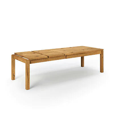 Essstisch Ausziehbar Holz Massivholz Vollholztisch Holzbeine Wildeiche Bardo V5