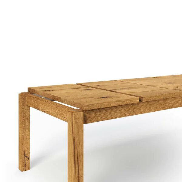 Essstisch Ausziehbar Holz Massivholz Vollholztisch Holzbeine Wildeiche Bardo V9