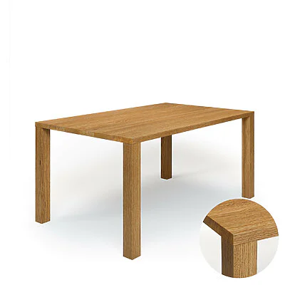 Essstisch Holz Massivholz Vollholztisch Holzbeine Eiche Erria V7