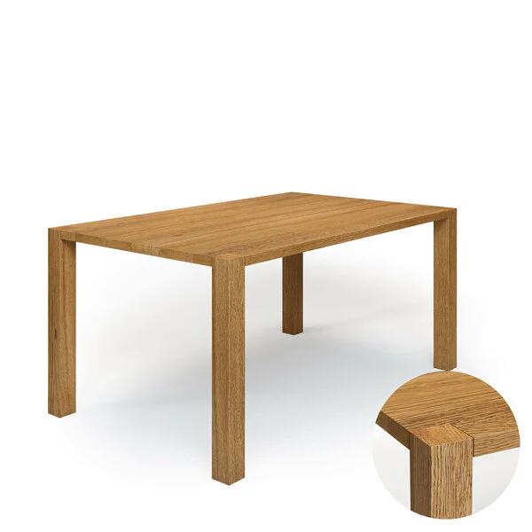 Essstisch Holz Massivholz Vollholztisch Holzbeine Eiche Fohla V7