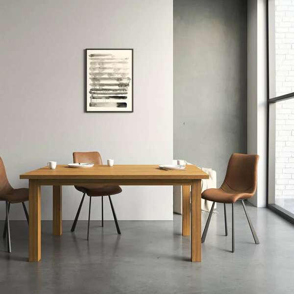 Esstisch Holz Massivholz Vollholz Holzbeine Eiche Wohnzimmer Juno V1