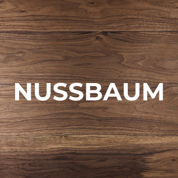 Nussbaum Geoelt Oberflaeche Massiv Holz Beschriftet