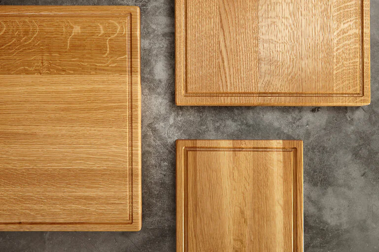 Schneidebretter Holz Eiche Holzbrett Kueche Kuechenbrett Fruestuecksbrettchen Variantenansicht