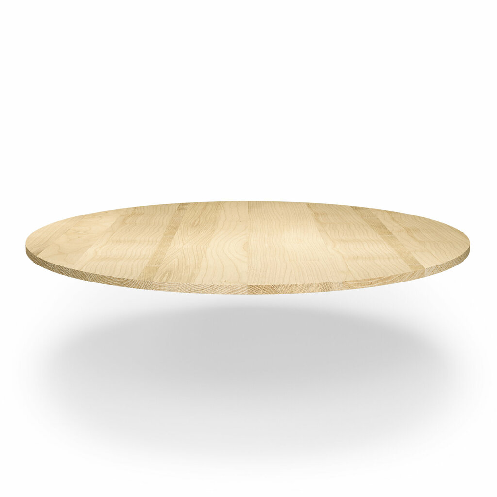 Tischplatte Holz Rund Massivholz Nach Maß Ahorn Gerade Kante V1