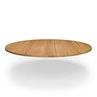 Tischplatte Holz Rund Massivholz Nach Maß Eiche Gerade Kante V1