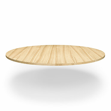 Tischplatte Holz Rund Massivholz Nach Maß Esche Gerade Kante V1
