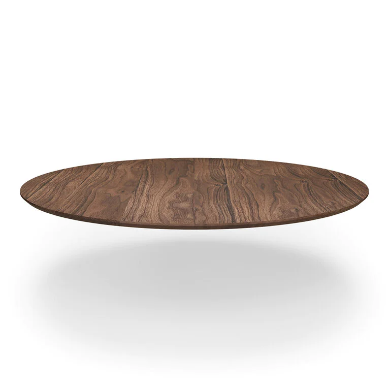 Tischplatte Holz Rund Massivholz Nach Maß Nussbaum Schweizer Kante V3